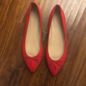 Brand new pointed ballerina flats j crew, poppy